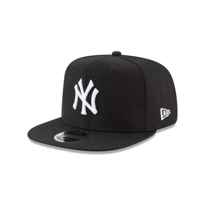 Black New York Yankees Hat - New Era MLB High Crown 9FIFTY Snapback Caps USA1082435